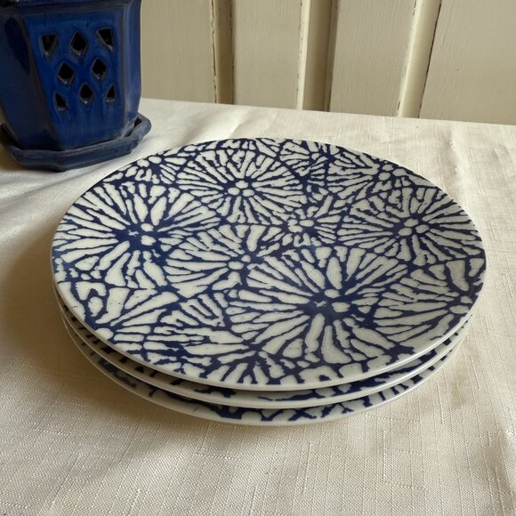 Set of 3 Lenox Market Place Indigo Salad Plates Floral 8 1/4 - Picture 7 of 7